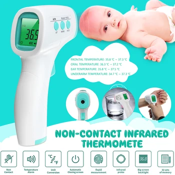 (in shock) Forehead Thermometer Non-contact Infrared Thermometer Body Temperature Fever Digital Measurement Tool For Adult Baby
(in shock) Forehead Thermometer Non-contact Infrared Thermometer Body Temperature Fever Digital Measurement Tool For Adult Baby