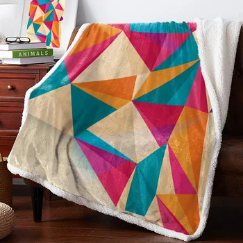 Colorful Polygon Art Creative Warm Soft Blanket Office Sofa Plush Blanket Bedspreads Quilt Drop Ship 
Colorful Polygon Art Creative Warm Soft Blanket Office Sofa Plush Blanket Bedspreads Quilt Drop Ship