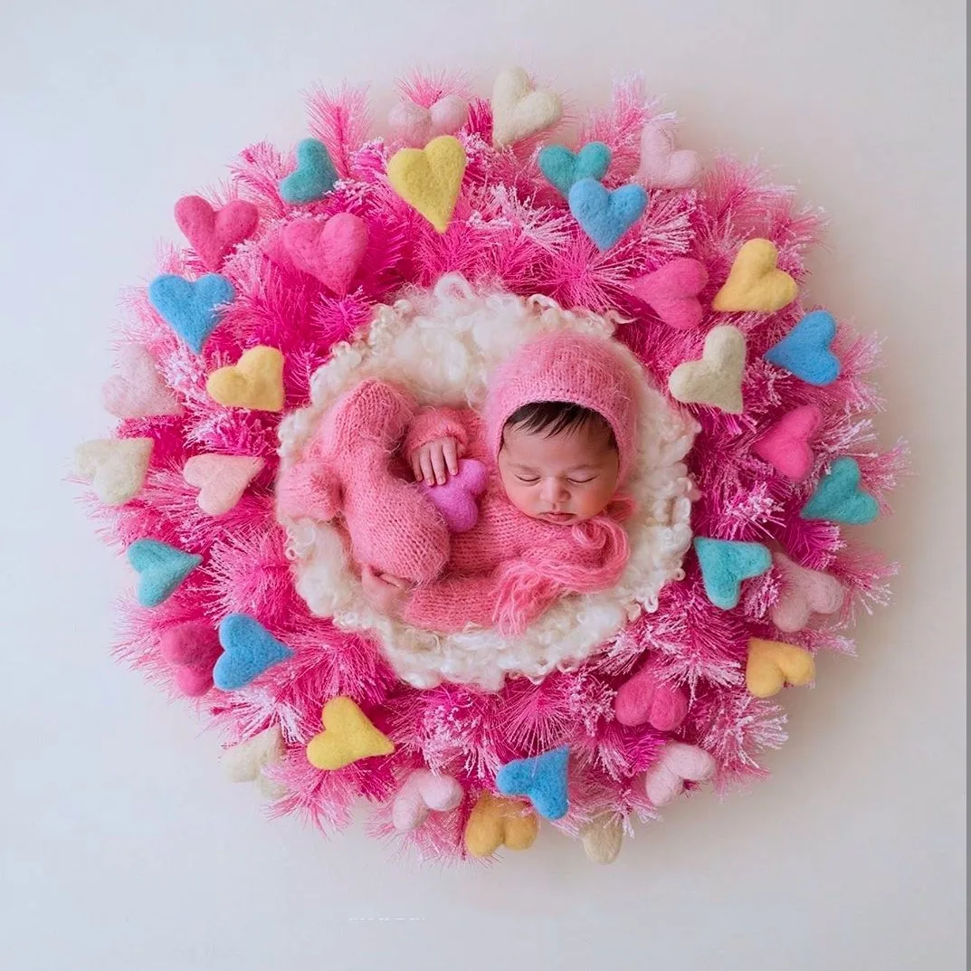 Сердце шерсть ручной работы DIY Детская фотография Реквизит аксессуары ремесла