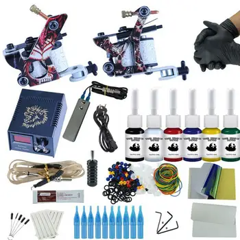 Complete Tату Tattoo Kit Machines Gun Black Ink Set Power Supply Grips Body Art Tools Set Tattoo Permanent Makeup Tattoo set
Complete Tату Tattoo Kit Machines Gun Black Ink Set Power Supply Grips Body Art Tools Set Tattoo Permanent Makeup Tattoo set