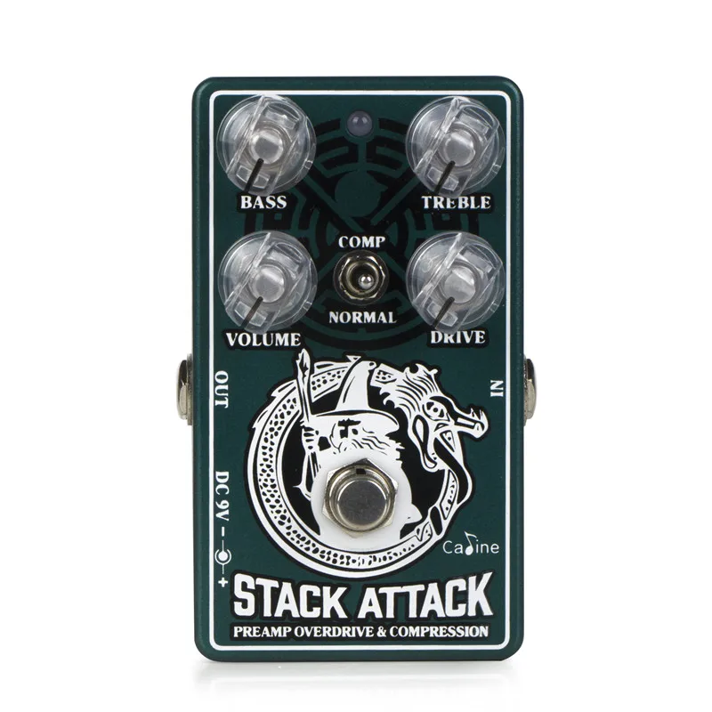 Caline CP-509 Stack Attack Overdrive Guitar Pedal Preamp Compressor Effect | Спорт и развлечения