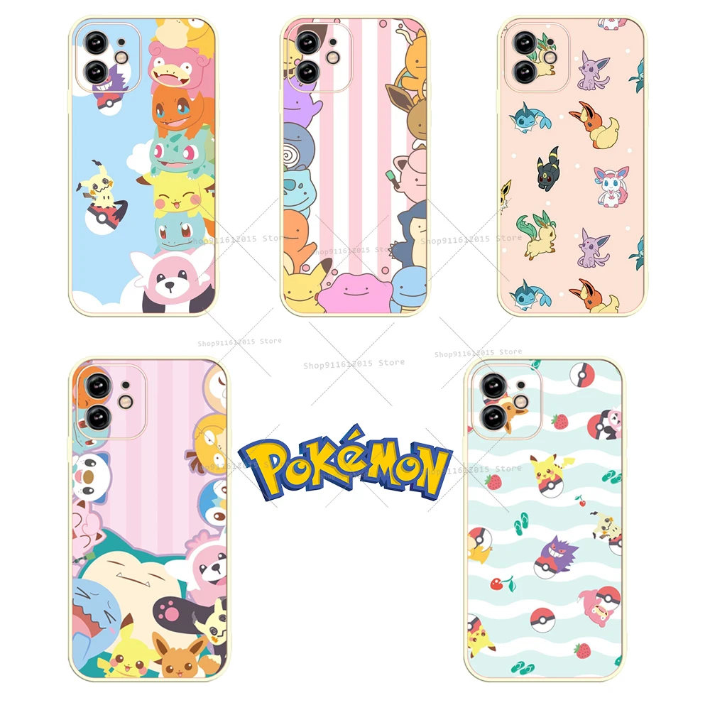 Чехол для телефона Pikachu IPhone 13 12 Mini Pro Max 11 7 8 6 силиконовый чехол с изображением