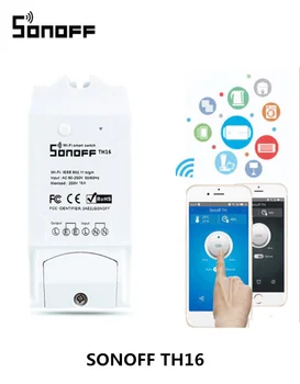 Sonoff TH16 16A WiFi Smart Switch Temperature and Humidity Sensor Smart Home Remote Controller AM2301, DS18B20, DHT11
Sonoff TH16 16A WiFi Smart Switch Temperature and Humidity Sensor Smart Home Remote Controller AM2301, DS18B20, DHT11