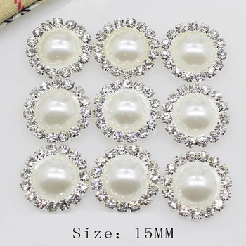 10Pcs / Lot15MM Pearl Rhinestone Buttons, Hand-Sewn Decoration With DIY Needlework Buttons
10Pcs / Lot15MM Pearl Rhinestone Buttons, Hand-Sewn Decoration With DIY Needlework Buttons