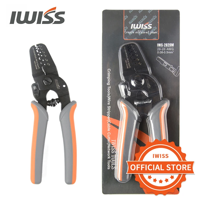 IWISS Mini Terminal Crimping Tools IWS-2820/IWS-3220 Crimping Pliers for Crimp 28-20AWG/32-20AWG Small Connectors
IWISS Mini Terminal Crimping Tools IWS-2820/IWS-3220 Crimping Pliers for Crimp 28-20AWG/32-20AWG Small Connectors
