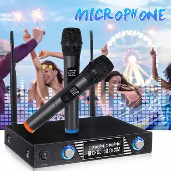 Dual UHF Professional Wireless Microphone System Receiver 2 Channel 2 Cordless Handheld Mic KTV Home Party Speakers Gifts
Dual UHF Professional Wireless Microphone System Receiver 2 Channel 2 Cordless Handheld Mic KTV Home Party Speakers Gifts