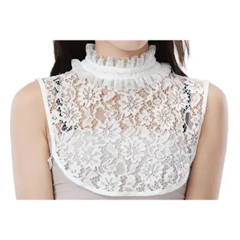 Women Girls Double Layer Ruffles Stand Doll False Fake Collar Crochet Sheer Floral Lace Detachable Button Down Half-Shirt Blouse
Women Girls Double Layer Ruffles Stand Doll False Fake Collar Crochet Sheer Floral Lace Detachable Button Down Half-Shirt Blouse