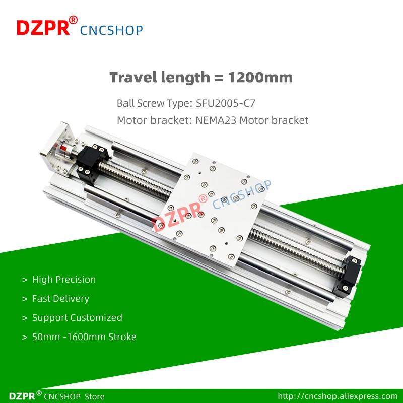 Travel length 1200mm Linear Actuator Precision workstations with SFU2005 ballscrews for CNC Router aixs
Travel length 1200mm Linear Actuator Precision workstations with SFU2005 ballscrews for CNC Router aixs