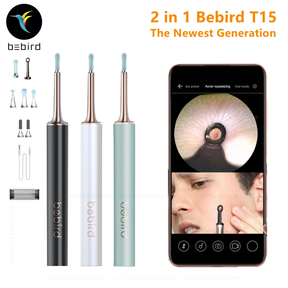 Bebird T15 R1 Visual Ear Cleaner Health Care Minifit 2in1 Acne Wax Removal Tool HD1080P Otoscope IP67 Waterproof Endoscope
Bebird T15 R1 Visual Ear Cleaner Health Care Minifit 2in1 Acne Wax Removal Tool HD1080P Otoscope IP67 Waterproof Endoscope