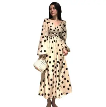 Polka Dot Pattern Women Dress Summer korean A Line Party High waist Elegant Print Retro Beach Loose leisure Dresses
Polka Dot Pattern Women Dress Summer korean A Line Party High waist Elegant Print Retro Beach Loose leisure Dresses