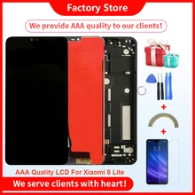 Écran LCD avec cadre de qualité AAA pour Xiaomi MI 8 Lite, écran tactile à 10 touches=