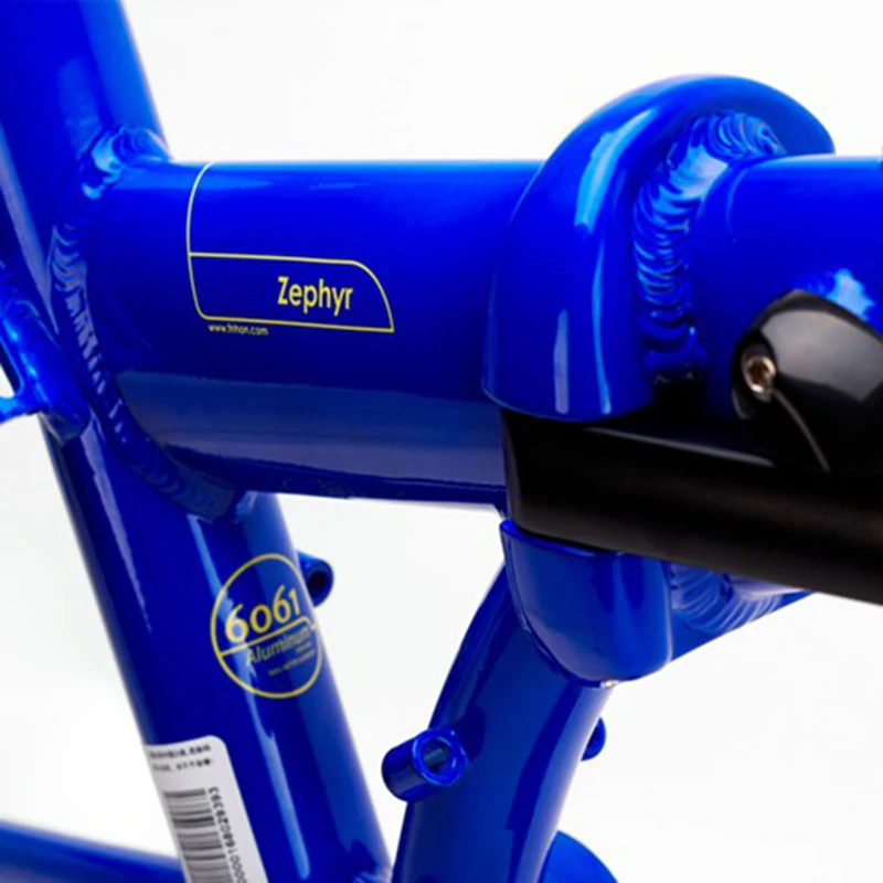 Top Fnhon Zephyr Alloy 6061 Folding Bike Frame Fork 16" 305 349 V Brake Frameset Bicycle Parts 5
