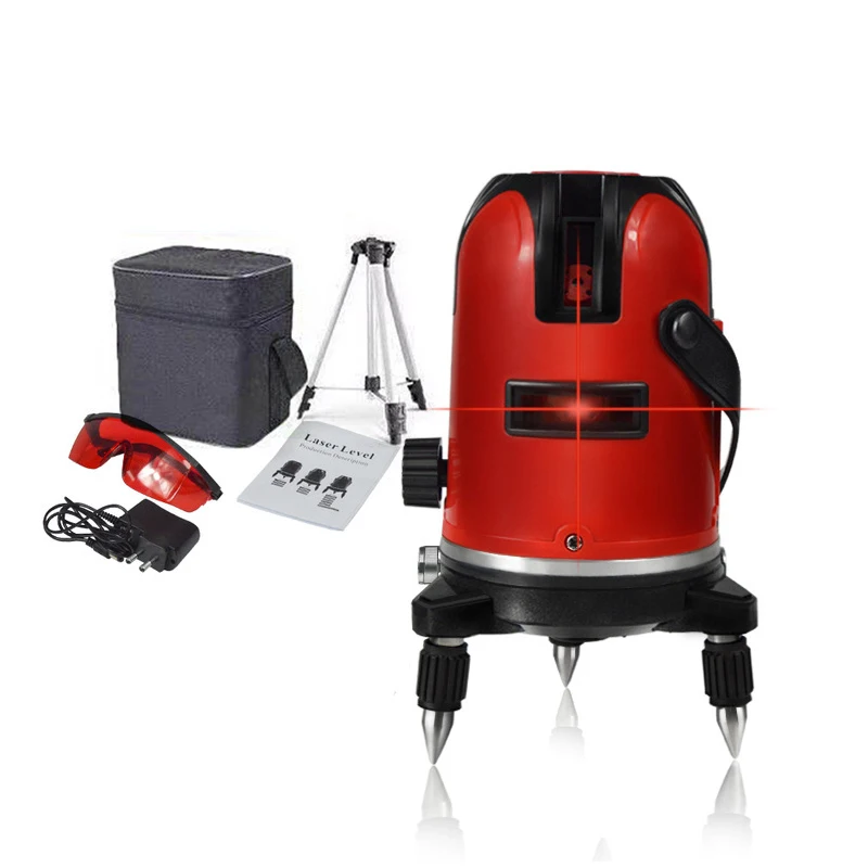 Red 5 Lines Laser Level 360 Degree Adjustment 5 Line 6 Points Precision ±1mm/5m Vertical Horizontal Line laser Self-leveling
Red 5 Lines Laser Level 360 Degree Adjustment 5 Line 6 Points Precision ±1mm/5m Vertical Horizontal Line laser Self-leveling