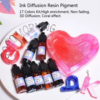 17 Colors 10ML Art Ink Natural Resin Pigment Kit Liquid Colorant Dye Ink Diffusion UV Epoxy Resin Jewelry Making
17 Colors 10ML Art Ink Natural Resin Pigment Kit Liquid Colorant Dye Ink Diffusion UV Epoxy Resin Jewelry Making