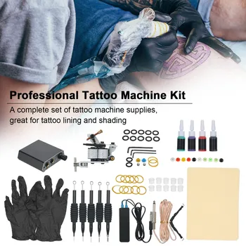 Professional Tattoo Machine Set Tattoo Power Supply Coils Guns with Needles for Permanent Makeup Eyebrow tattoo accessories
Professional Tattoo Machine Set Tattoo Power Supply Coils Guns with Needles for Permanent Makeup Eyebrow tattoo accessories