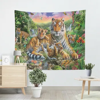 3D Tiger Tapestry Big Wall Hanging Psychedelic Tapestry Rainbow Waterfall Mountain Animal Wall Tapestry Boho Decor Wall Cloth
3D Tiger Tapestry Big Wall Hanging Psychedelic Tapestry Rainbow Waterfall Mountain Animal Wall Tapestry Boho Decor Wall Cloth