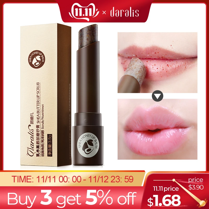 Daralis 3.5g Shea Butter Lip Scrub Makeup Nourishing Moisturizing Lipbalm Anti-Aging Exfoliating Full Lips Balm Remove Dead Skin
Daralis 3.5g Shea Butter Lip Scrub Makeup Nourishing Moisturizing Lipbalm Anti-Aging Exfoliating Full Lips Balm Remove Dead Skin