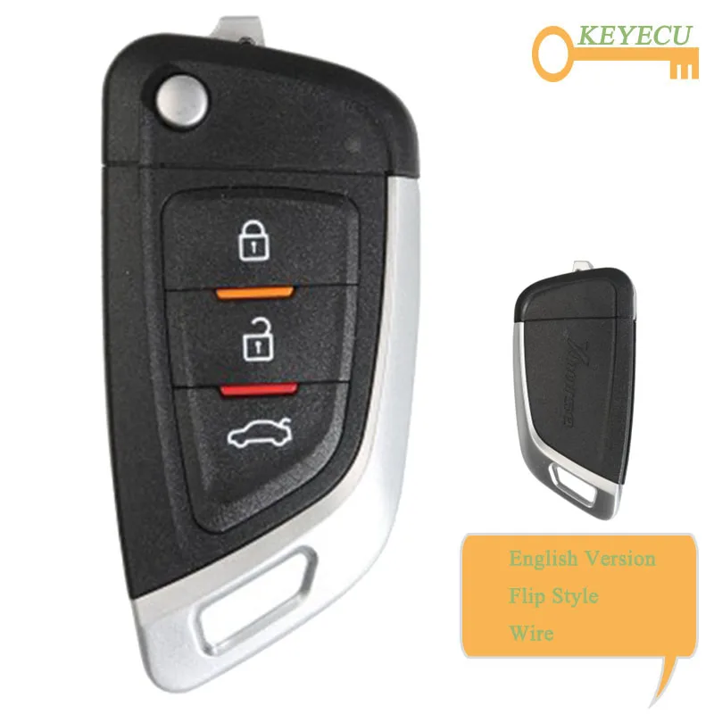 KEYECU XHORSE English Version XKKF02EN Flip Knife Style Wire Universal Remote Car Key - 3 Buttons - for VVDI Key Tool, VVDI2
KEYECU XHORSE English Version XKKF02EN Flip Knife Style Wire Universal Remote Car Key - 3 Buttons - for VVDI Key Tool, VVDI2