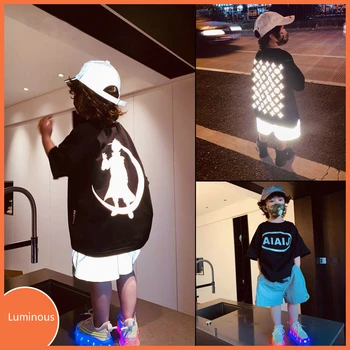 Children's Clothing 2020 Boys' Summer Clothes Short-sleeved T-shirt Reflective Printing Medium And Large Children's T-shirt
Children's Clothing 2020 Boys' Summer Clothes Short-sleeved T-shirt Reflective Printing Medium And Large Children's T-shirt