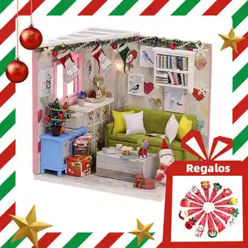 DIY Creative Handmade Theme Wooden Cabin Assembly Building Model Toy Set with Light - Christmas Cottage M-010FM-SD
DIY Creative Handmade Theme Wooden Cabin Assembly Building Model Toy Set with Light - Christmas Cottage M-010FM-SD