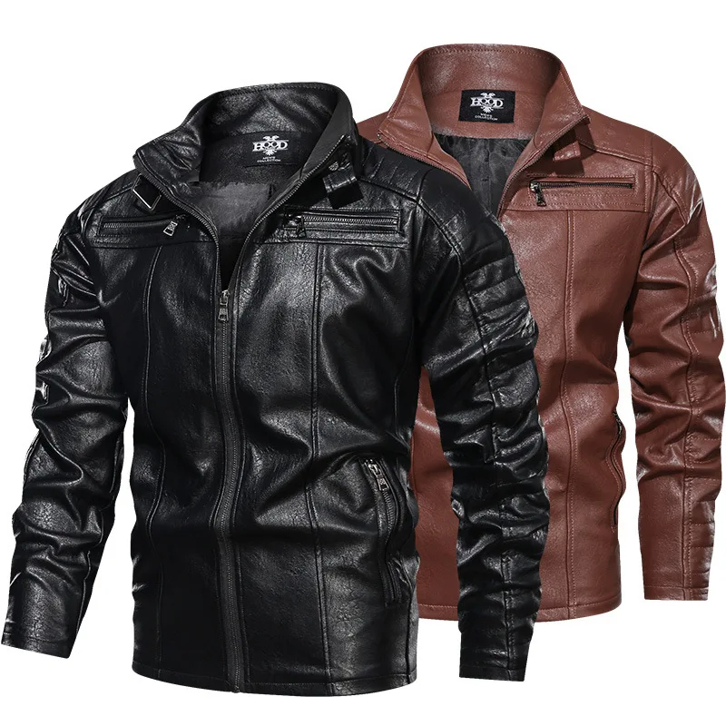 2023 Men's Autumn Winter Leather Jackets Men Motorcycle Fashion Solid Faux Jacket Stand Collar Casual Windbreaker Mens New Coat
2023 Men's Autumn Winter Leather Jackets Men Motorcycle Fashion Solid Faux Jacket Stand Collar Casual Windbreaker Mens New Coat
