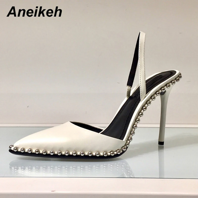 Aneikeh Fashion Pointed Toe String Bead Back Strap Summer Sandals Pumps High Heels Slip On Ladies Dress Pumps Slingback Shoes
Aneikeh Fashion Pointed Toe String Bead Back Strap Summer Sandals Pumps High Heels Slip On Ladies Dress Pumps Slingback Shoes