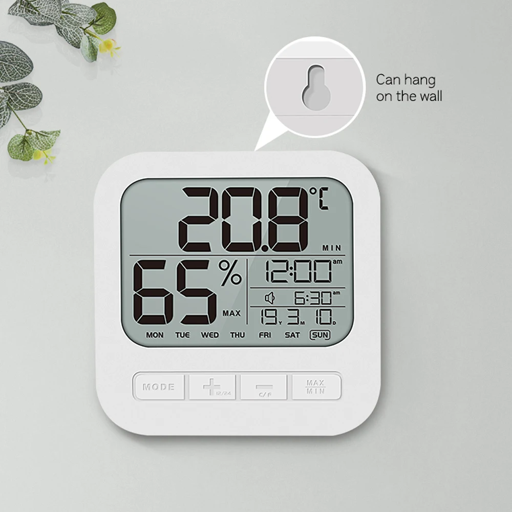 Thermometer Hygrometer Temperature Humidity Sensor Instruments Meter Temperature Humidity Measurement Alarm Clock Calendar
Thermometer Hygrometer Temperature Humidity Sensor Instruments Meter Temperature Humidity Measurement Alarm Clock Calendar