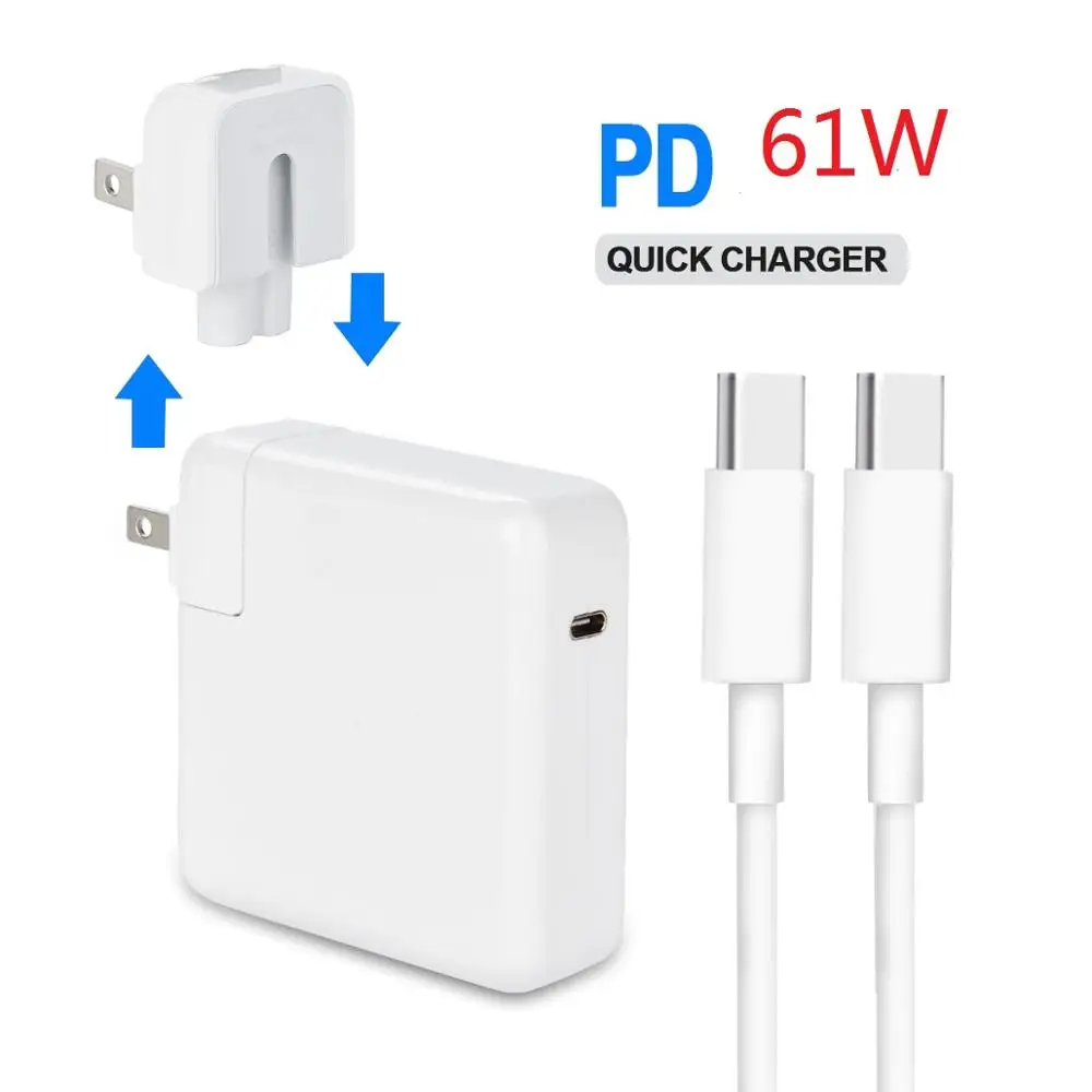 PD Charger USB-C Power Adapter 30W 61W 87W QC3.0 Fast Charger For new MacBook Pro/Air Macbook iphone 11 pro/iPad Pro charger
PD Charger USB-C Power Adapter 30W 61W 87W QC3.0 Fast Charger For new MacBook Pro/Air Macbook iphone 11 pro/iPad Pro charger
