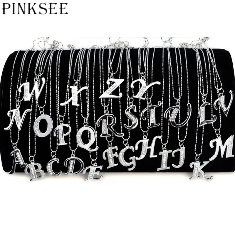 PINKSEE Elegant Rhinestone Pendant Necklace 26 Letters Necklaces Couple Name Alphabet Necklace Jewelry Gift
PINKSEE Elegant Rhinestone Pendant Necklace 26 Letters Necklaces Couple Name Alphabet Necklace Jewelry Gift