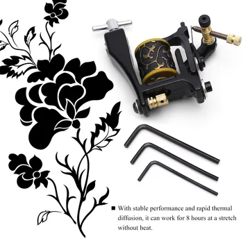 Professional Permanent Tattoo Machine 12 Wrap Coils Lining Shading Coloring Tattoo Guns Supplies 
Professional Permanent Tattoo Machine 12 Wrap Coils Lining Shading Coloring Tattoo Guns Supplies