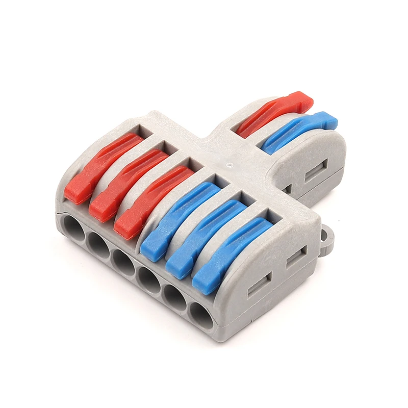 100 pcs Quick Wire Connector 2 In 6 Out Wire Splitter SPL push-in Compact Wiring Splicing Conector Terminal Block
100 pcs Quick Wire Connector 2 In 6 Out Wire Splitter SPL push-in Compact Wiring Splicing Conector Terminal Block