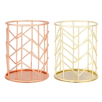 2 Pcs Pen Holder, Makeup Brush Holder Wire Iron Pencil Holder Desk Accessories - Rose Gold & Gold
2 Pcs Pen Holder, Makeup Brush Holder Wire Iron Pencil Holder Desk Accessories - Rose Gold & Gold