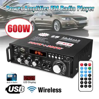 600W 12/110V Audio Power Amplifier 2CH HIFI Digital bluetooth Stereo Subwoofer Bass Car Home Theater Amplifier W/Remote Control
600W 12/110V Audio Power Amplifier 2CH HIFI Digital bluetooth Stereo Subwoofer Bass Car Home Theater Amplifier W/Remote Control