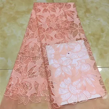 Latest African Tull Lace Fabrics High Quality 2020 Nigerian Net Lace Fabric with Sequins Sequence Lace for Women Dress pink
Latest African Tull Lace Fabrics High Quality 2020 Nigerian Net Lace Fabric with Sequins Sequence Lace for Women Dress pink