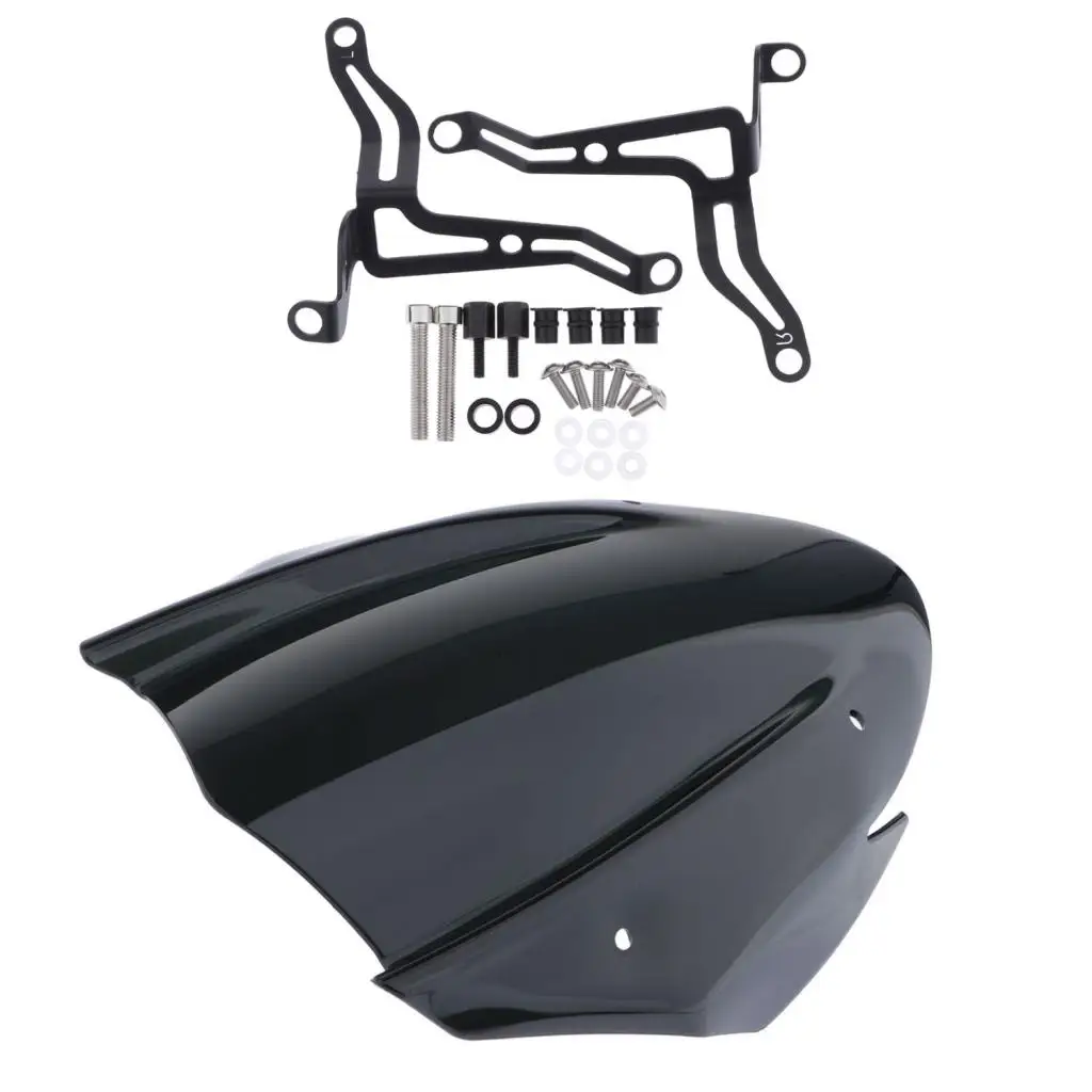 Motorcycle Windshield Shield Screen Protector Fairing Cover w/ Bracket Fit for Suzuki GSX-S 750 2017-19 (Black) Motorcycle Windshield Shield Screen Protector Fairing Cover w/ Bracket Fit for Suzuki GSX-S 750 2017-19 (Black)