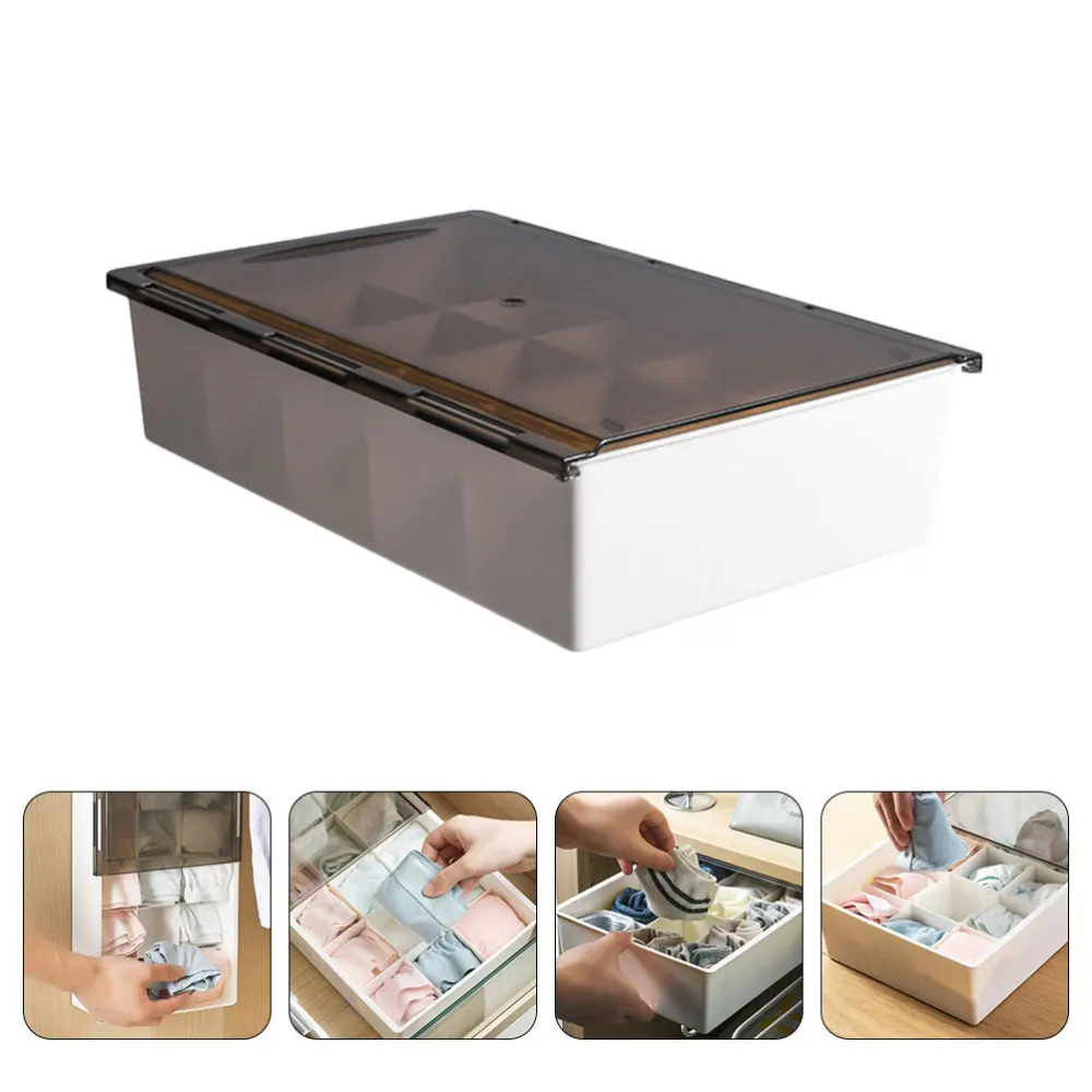1Pc Underwear Box Plastic Multi-purposes Clear Socks Storage Container With Lid Bras Box Divider Drawer Organizer for Home
1Pc Underwear Box Plastic Multi-purposes Clear Socks Storage Container With Lid Bras Box Divider Drawer Organizer for Home
