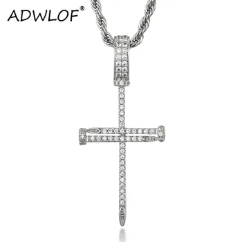Nail Cross Pendant Bling Iced Out CZ Cubic Zirconia Gold Sliver Color Copper Material Necklace For Men Women Hip Hop Jewelry
Nail Cross Pendant Bling Iced Out CZ Cubic Zirconia Gold Sliver Color Copper Material Necklace For Men Women Hip Hop Jewelry
