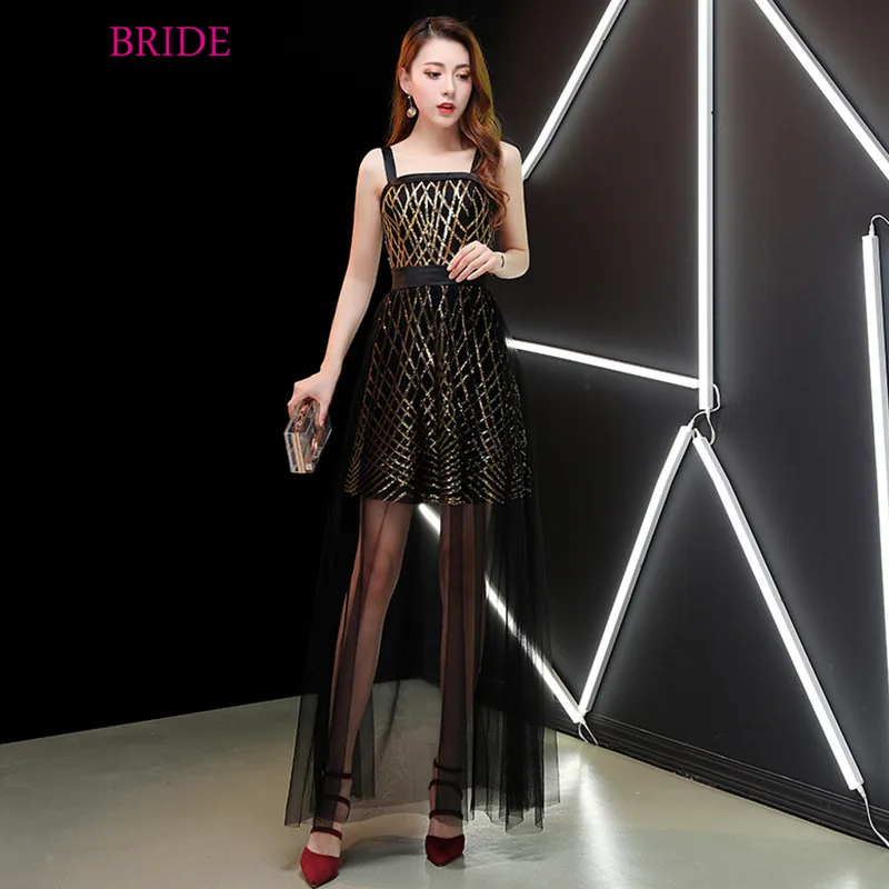New Style Black Evening Dress ES30316 Gorgeous Gold Sequin Appliques Robe De Soiree 2019 Formal Gowns for Woman
New Style Black Evening Dress ES30316 Gorgeous Gold Sequin Appliques Robe De Soiree 2019 Formal Gowns for Woman