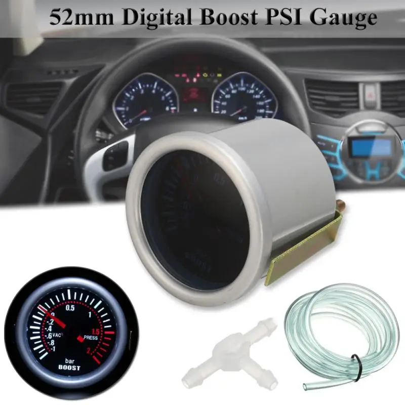 Universal Bar Car Turbo Boost Gauge Meter with Sensor 6031BL 2" 52mm 12V Blue LED -1~2 for Car / Boat / Truck / ATV
Universal Bar Car Turbo Boost Gauge Meter with Sensor 6031BL 2" 52mm 12V Blue LED -1~2 for Car / Boat / Truck / ATV