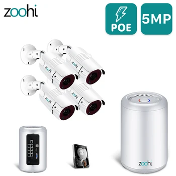 Zoohi POE Video Surveillance System 1920P 5MP Security Camera System Kit 4CH H.265 NVR Security Camera Night Vision HD Outdoor
Zoohi POE Video Surveillance System 1920P 5MP Security Camera System Kit 4CH H.265 NVR Security Camera Night Vision HD Outdoor