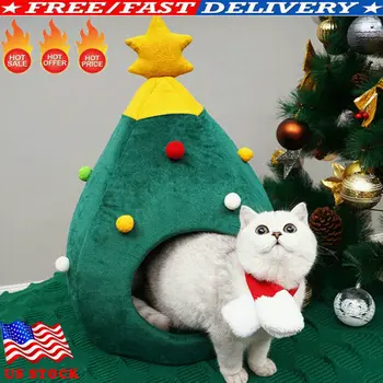 1x Soft Dog Cat Cave Bed Christmas Tree Shape Ball Decor Semi Closed Pet Nest House Warm Pet Bed Cat Litter
1x Soft Dog Cat Cave Bed Christmas Tree Shape Ball Decor Semi Closed Pet Nest House Warm Pet Bed Cat Litter