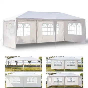 10' x 20'Outdoor White Waterproof Gazebo Canopy Tent with 4 Removable Sidewalls and Windows Heavy Duty Tent for Party Wedding
10' x 20'Outdoor White Waterproof Gazebo Canopy Tent with 4 Removable Sidewalls and Windows Heavy Duty Tent for Party Wedding