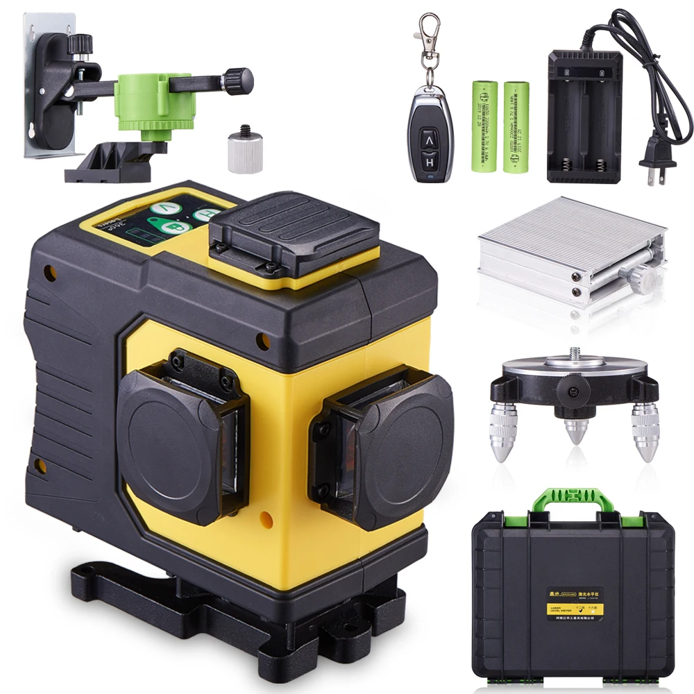 Laser Level 12 Lines Green Switchable & Auto Self-Leveling 3D 360 Degrees Horizontal Cross Line with Portable Toolbox QHTITEC
Laser Level 12 Lines Green Switchable & Auto Self-Leveling 3D 360 Degrees Horizontal Cross Line with Portable Toolbox QHTITEC