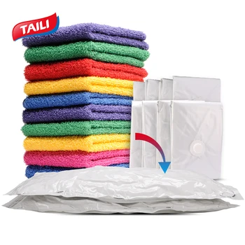 8 PCS Vacuum Bags For Clothes No Pump Needed Hand Pressure Storage Bag Closet Clothing Organizer Space Saving Bag 
8 PCS Vacuum Bags For Clothes No Pump Needed Hand Pressure Storage Bag Closet Clothing Organizer Space Saving Bag