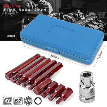 11pcs Triple Square 12 Point Spline Bit socket Set 10-75MM with Storage Case 
11pcs Triple Square 12 Point Spline Bit socket Set 10-75MM with Storage Case