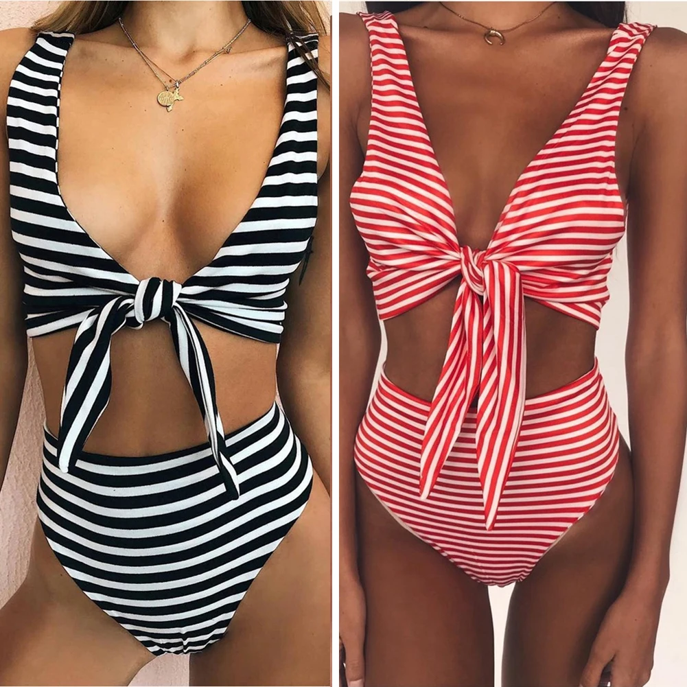 Women Stripe Print Bow Strap 2pcs Bikini Set Sexy Beachwear Bathing Suit Beachwear Patchwork Stripe Swim Suit
Women Stripe Print Bow Strap 2pcs Bikini Set Sexy Beachwear Bathing Suit Beachwear Patchwork Stripe Swim Suit