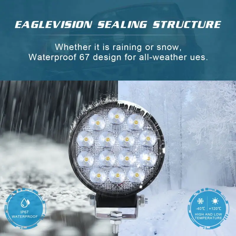 2pcs Car LED Work Light 2400LM Waterproof 6000K White 9-32V Super Bright Beam For Truck Boat SUV Off-Road Vehicles Car Lights
2pcs Car LED Work Light 2400LM Waterproof 6000K White 9-32V Super Bright Beam For Truck Boat SUV Off-Road Vehicles Car Lights