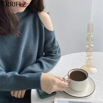 Fashion Strapless Pullovers Sweater Women Winter O Neck Long Sleeve Loose Sweater Top 2020 New CRRIFLZ 
Fashion Strapless Pullovers Sweater Women Winter O Neck Long Sleeve Loose Sweater Top 2020 New CRRIFLZ