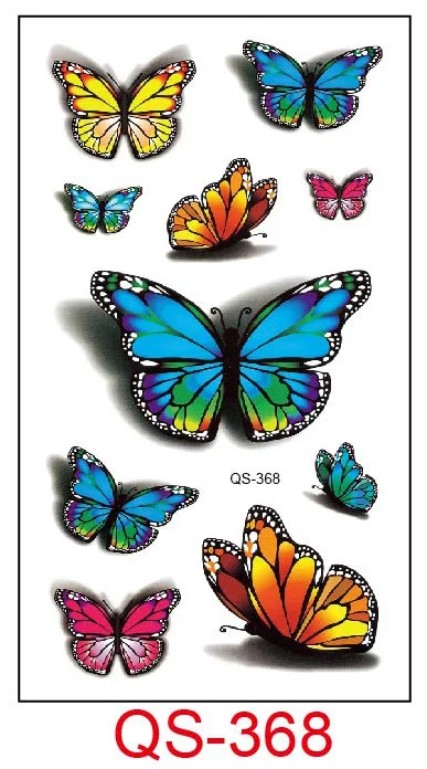 Водостойкие временные тату-наклейки бабочки насекомые искусственные тату