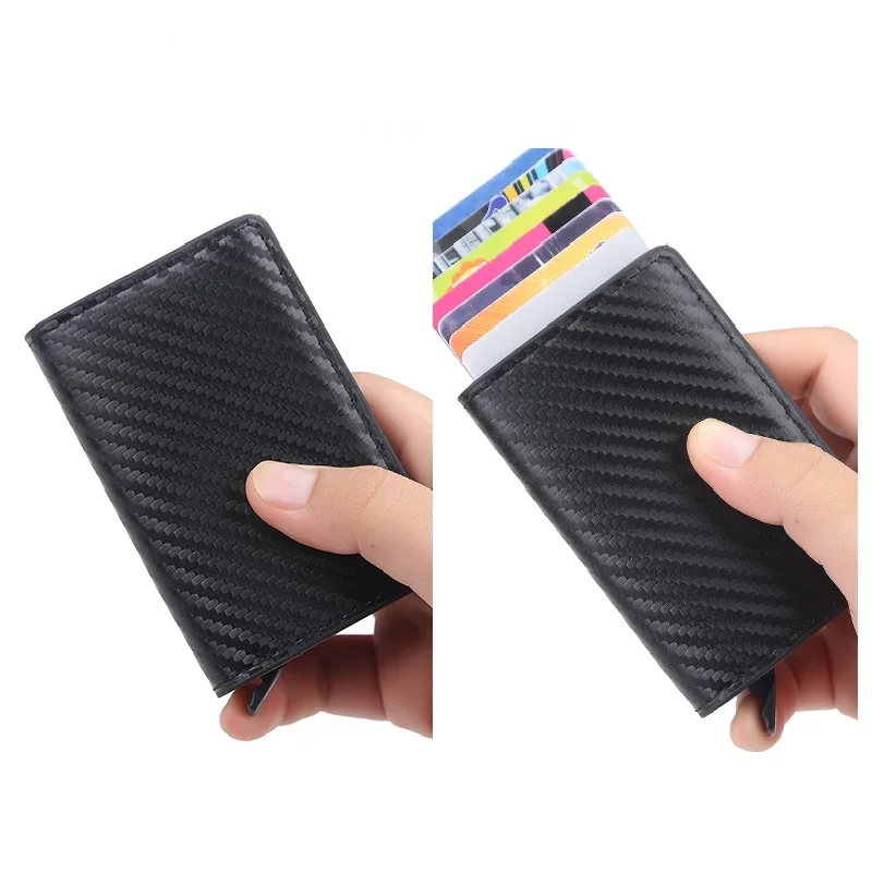 New Carbon Fiber RFID Blocking Men's Credit Card Holder Leather Bank Card Wallet Case Cardholder Protection Purse For Women
New Carbon Fiber RFID Blocking Men's Credit Card Holder Leather Bank Card Wallet Case Cardholder Protection Purse For Women